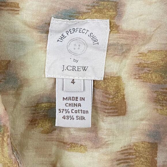 J.Crew The Perfect Shirt Watercolor Leopard Print size 4 - Picture 4 of 7